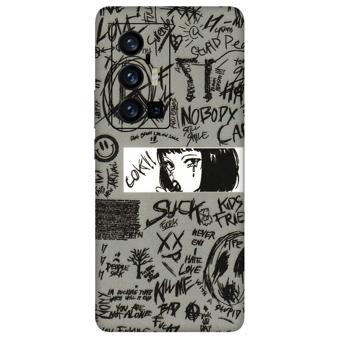 VIVO Z/V/X/T/U/S Series Phone Skins (All Models) - Never Have Love Anime - 3D Embossed Finish (L-260) Vivo X70 Pro Plus (5G)