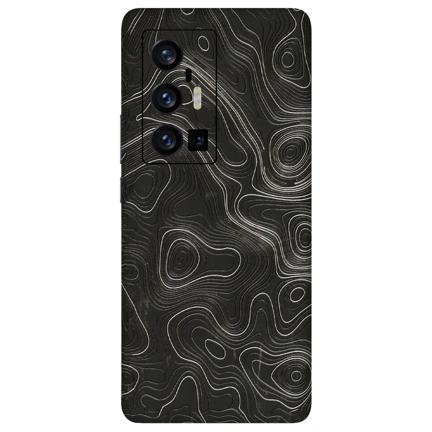 VIVO Z/V/X/T/U/S Series Phone Skins (All Models) - Abstract White Line Map - 3D Embossed Finish (L-269) Vivo X70 Pro Plus (5G)
