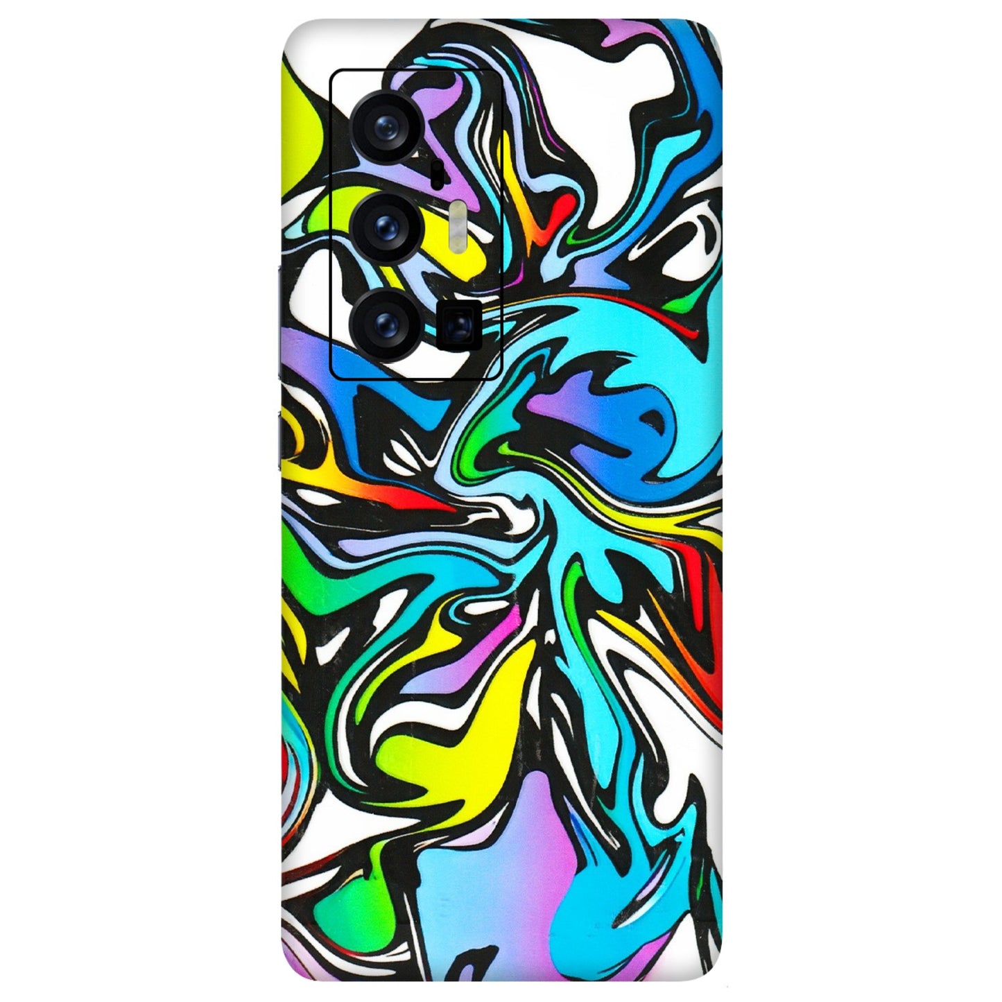 VIVO Z/V/X/T/U/S Series Phone Skins (All Models) - Abstract Colour Paints - 3D Embossed Finish (L-271) Vivo X70 Pro Plus (5G)