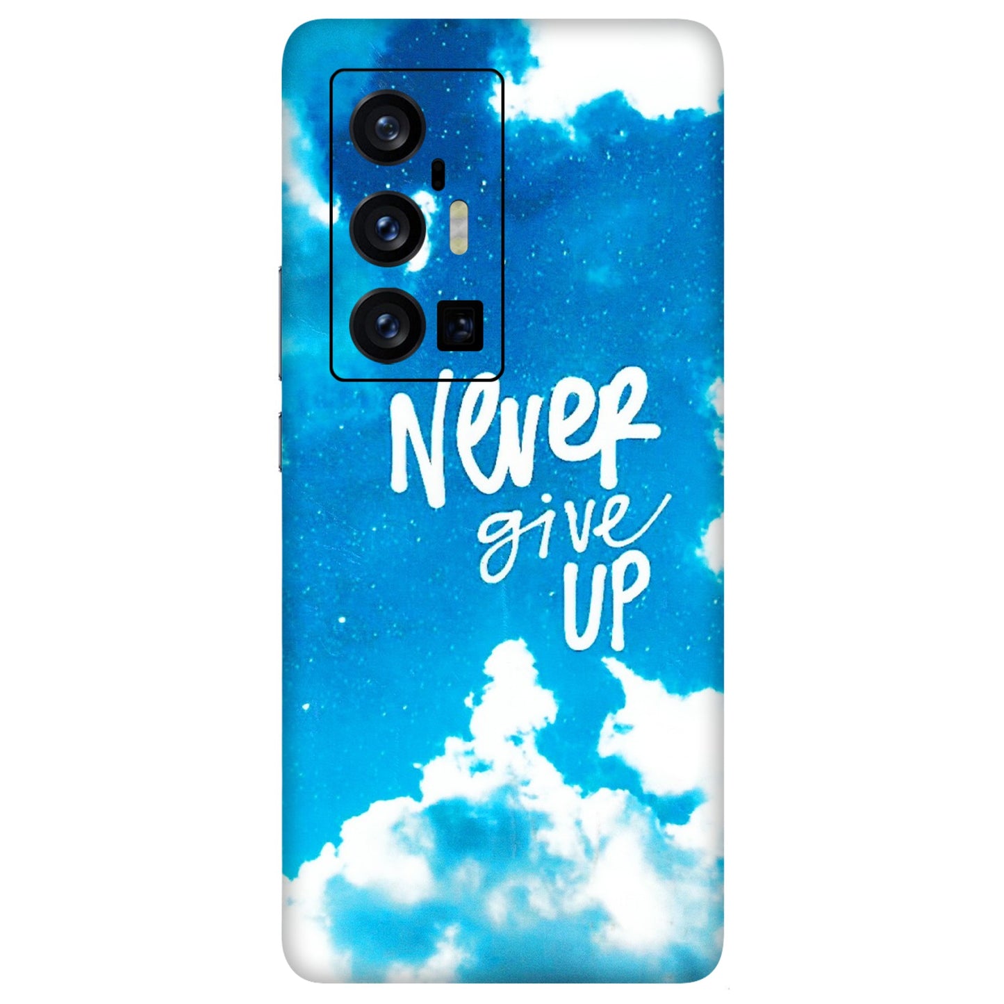 VIVO Z/V/X/T/U/S Series Phone Skins (All Models) - Never Give Up - 3D Embossed Finish (L-279) Vivo X70 Pro Plus (5G)