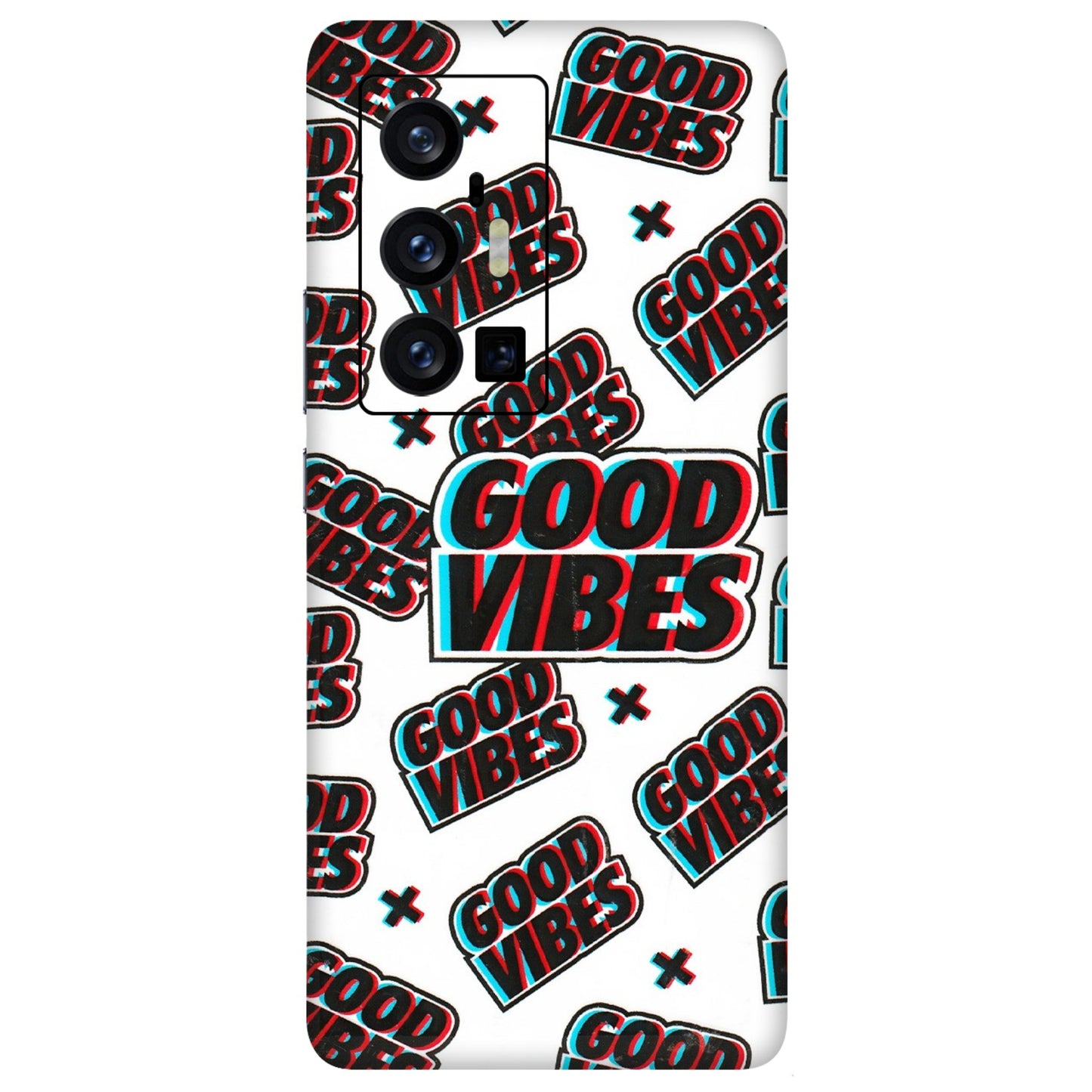 VIVO Z/V/X/T/U/S Series Phone Skins (All Models) - Good Vibes - 3D Embossed Finish (L-282) Vivo X70 Pro Plus (5G)