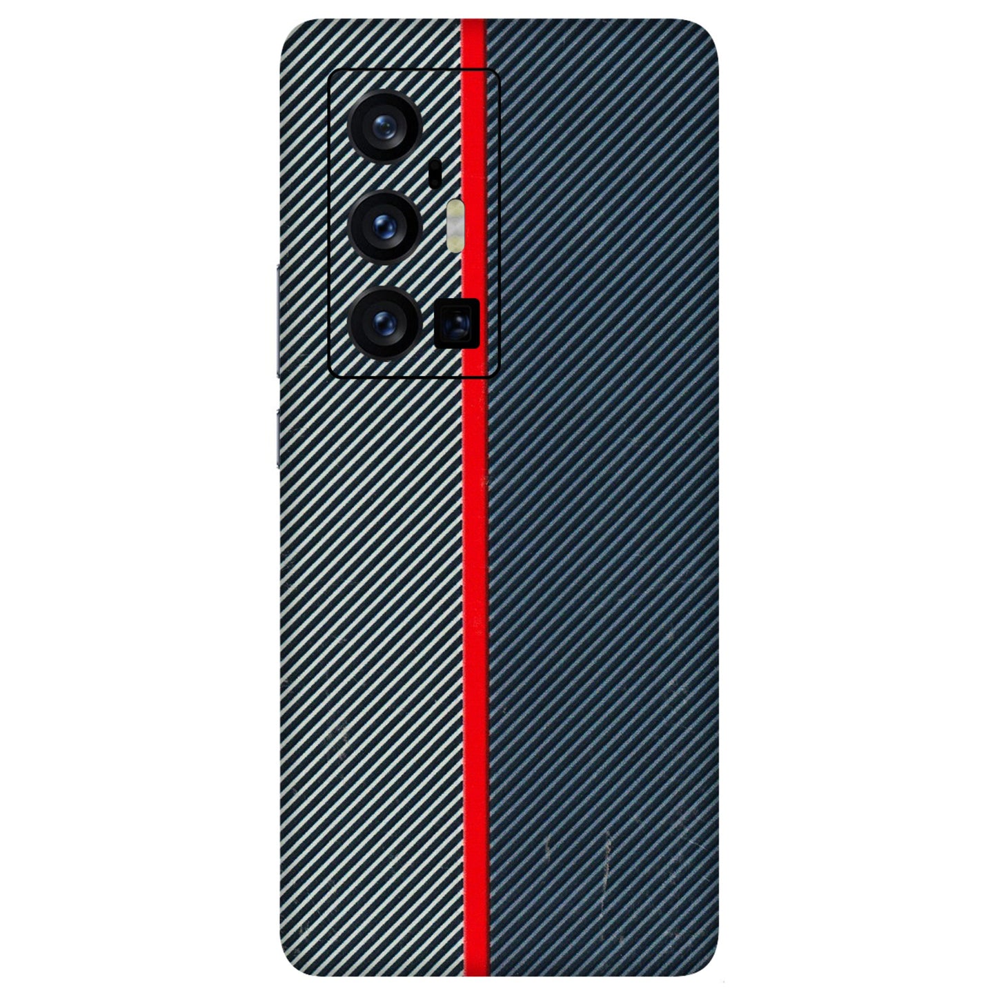VIVO Z/V/X/T/U/S Series Phone Skins (All Models) - Blue Sober Lines - 3D Embossed Finish (L-305) Vivo X70 Pro Plus (5G)