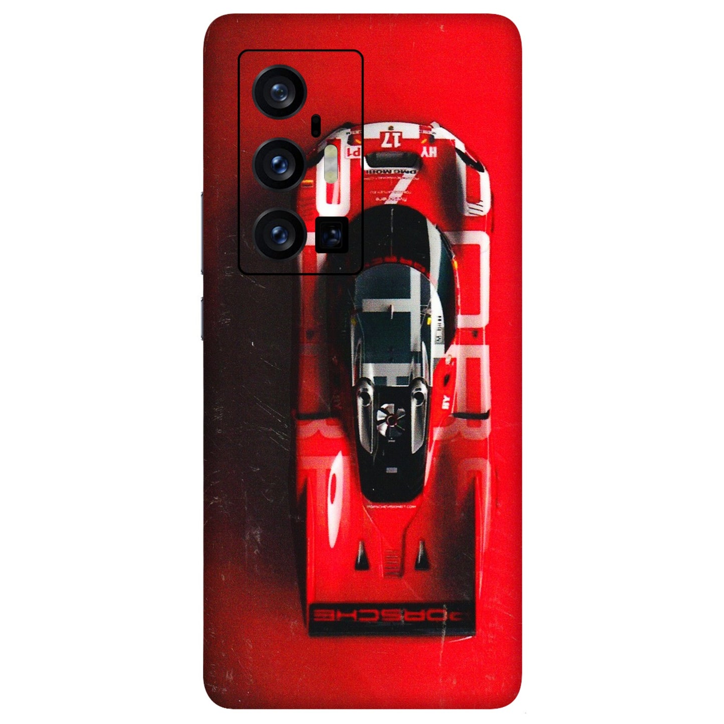 VIVO Z/V/X/T/U/S Series Phone Skins (All Models) - Red Porsche Car Logo - 3D Embossed Finish (L-315) Vivo X70 Pro Plus (5G)