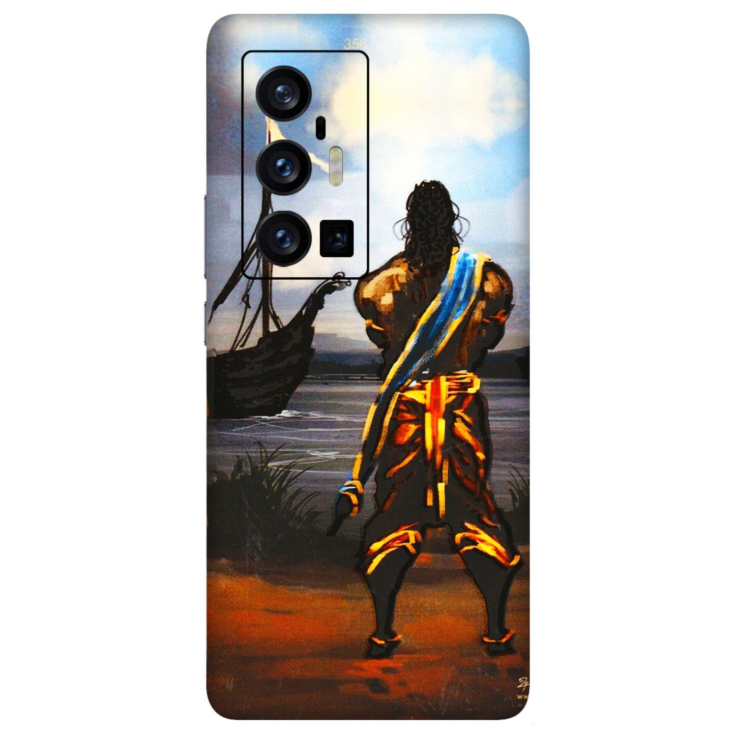 VIVO Z/V/X/T/U/S Series Phone Skins (All Models) - Heavenly God Figure - 3D Embossed Finish (L-34) Vivo X70 Pro Plus (5G)
