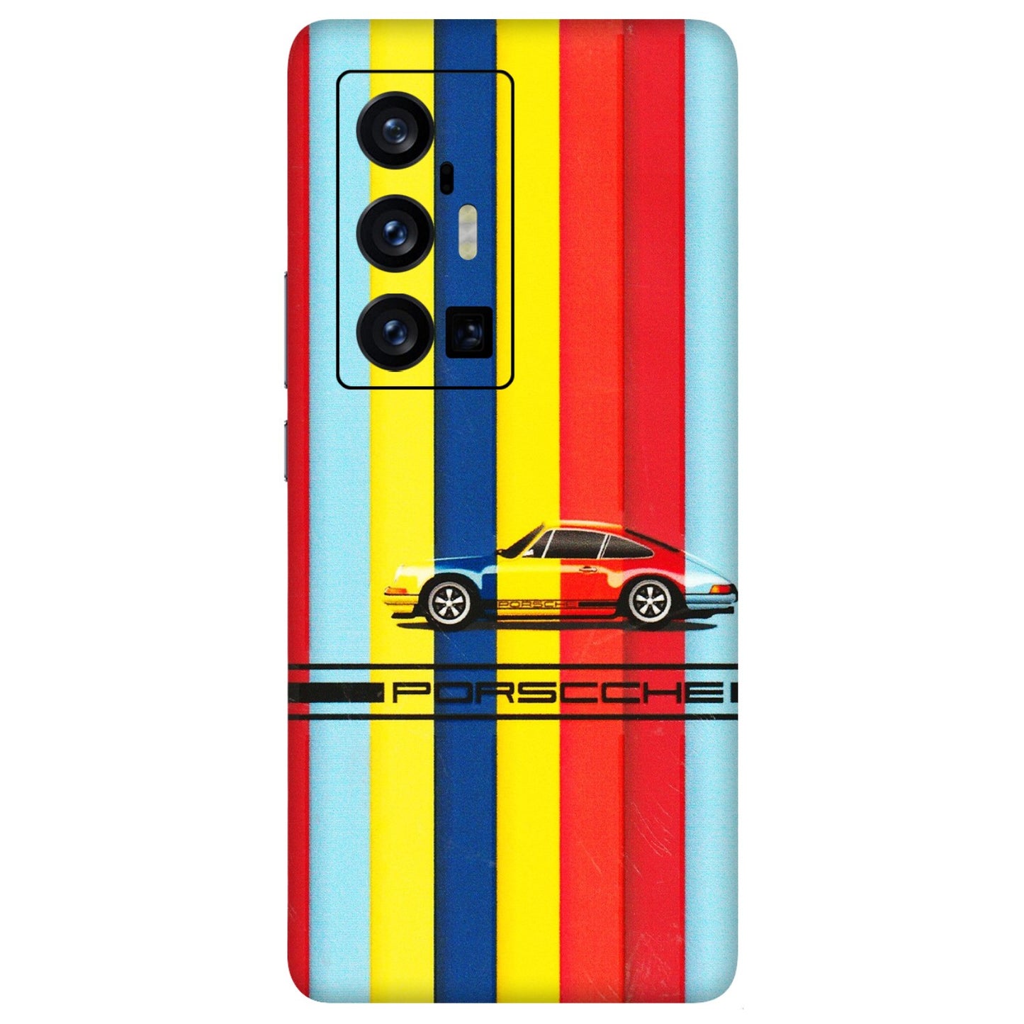 VIVO Z/V/X/T/U/S Series Phone Skins (All Models) - Multicolour Porche - 3D Embossed Finish (L-39) Vivo X70 Pro Plus (5G)