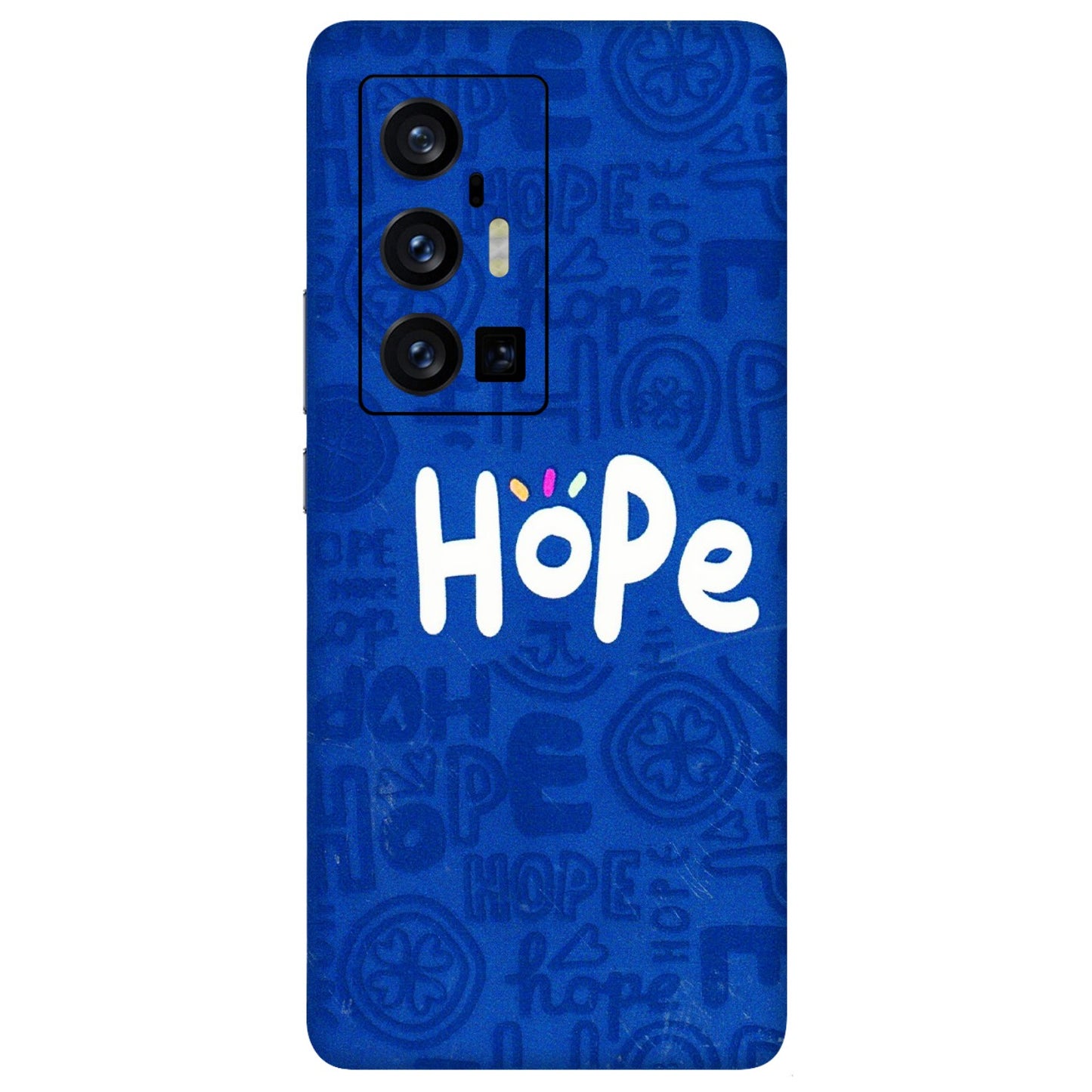VIVO Z/V/X/T/U/S Series Phone Skins (All Models) - Hope Doodles Blue - 3D Embossed Finish (L-43) Vivo X70 Pro Plus (5G)