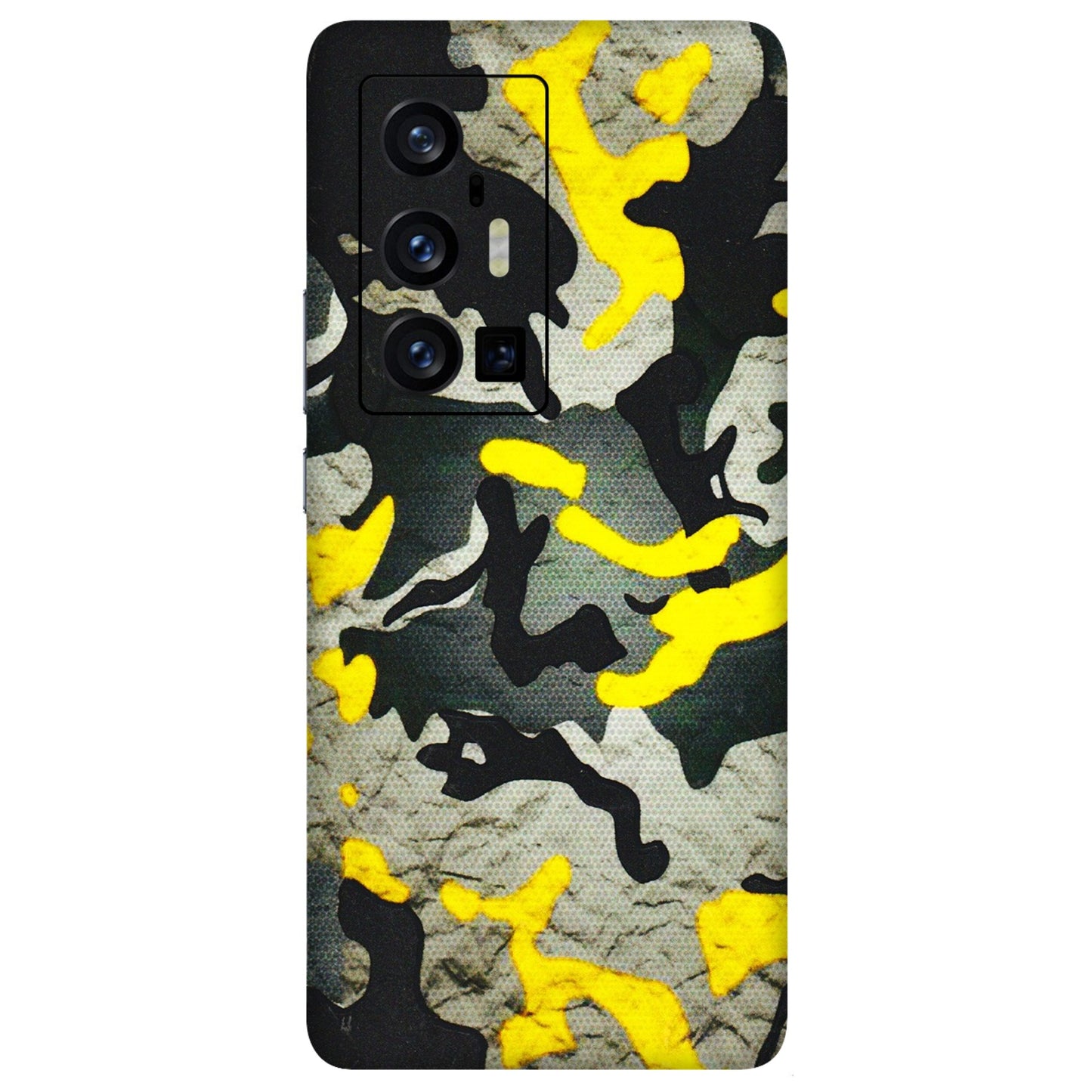 VIVO Z/V/X/T/U/S Series Phone Skins (All Models) - Yellow Camouflage - 3D Embossed Finish (L-61) Vivo X70 Pro Plus (5G)