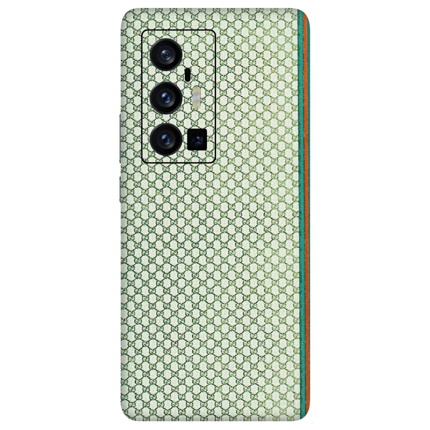 VIVO Z/V/X/T/U/S Series Phone Skins (All Models) - Gucci Fabric Pattern - 3D Embossed Finish (L-73) Vivo X70 Pro Plus (5G)