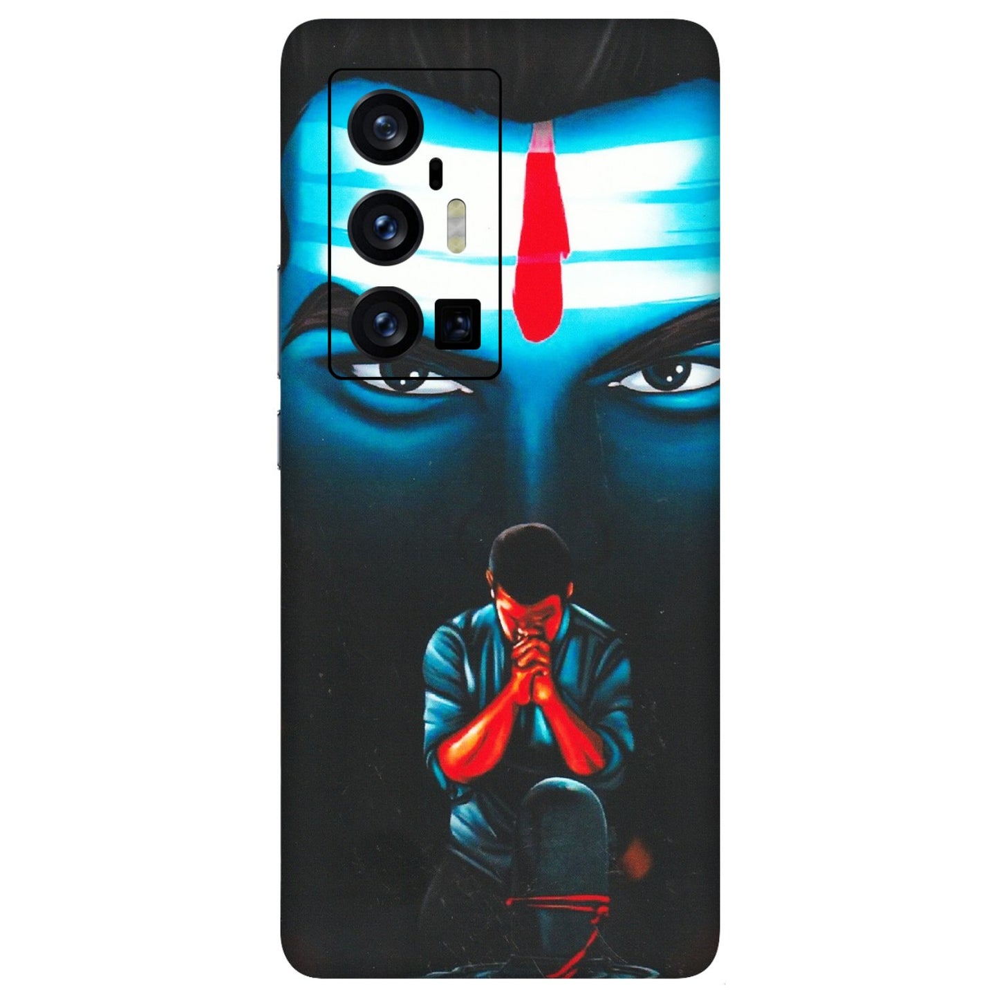 VIVO Z/V/X/T/U/S Series Phone Skins (All Models) - Mahakal Bhakt - Matte Finish (M-112) Vivo X70 Pro Plus (5G)