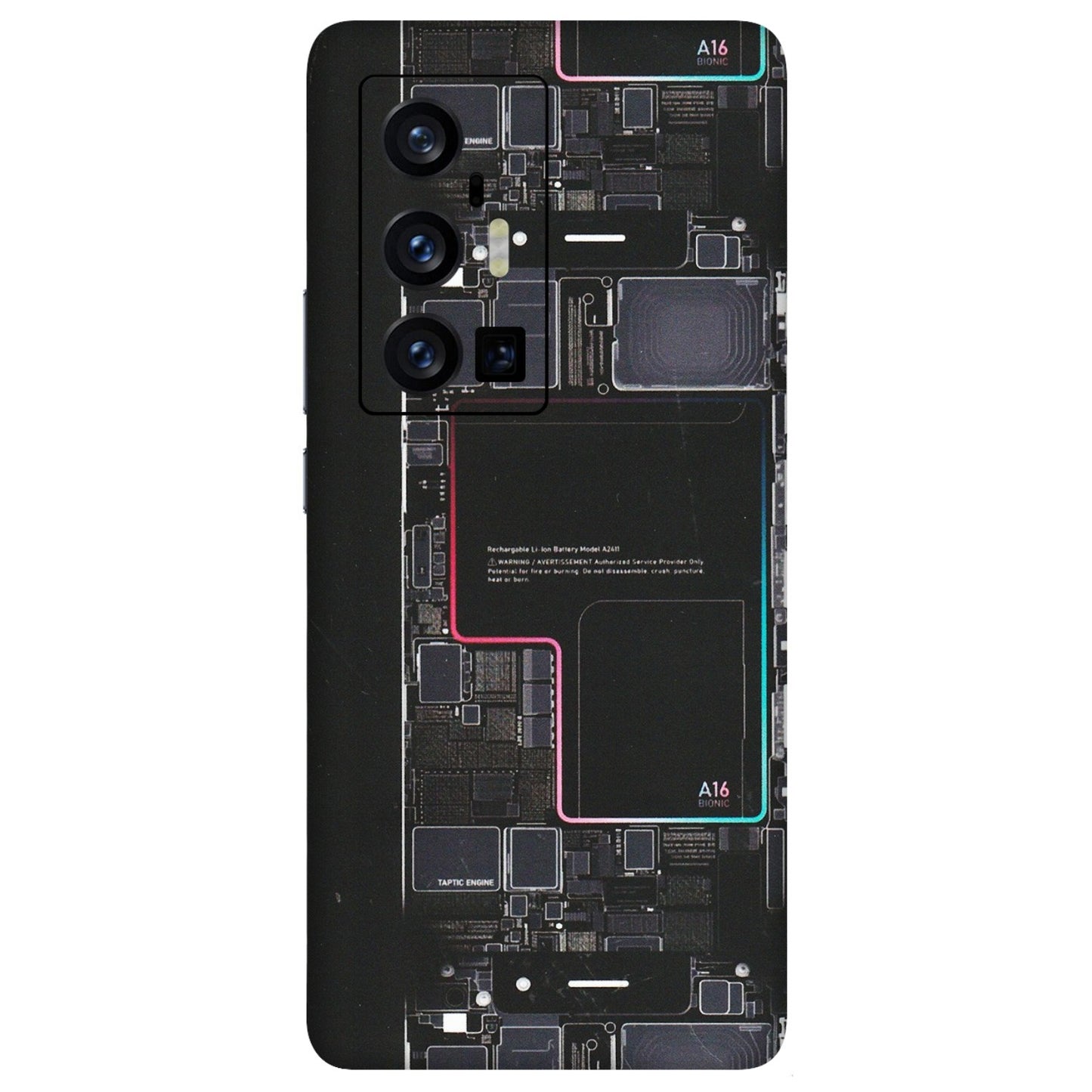 VIVO Z/V/X/T/U/S Series Phone Skins (All Models) - Motherboard Circuit Layout - Matte Finish (M-117) Vivo X70 Pro Plus (5G)