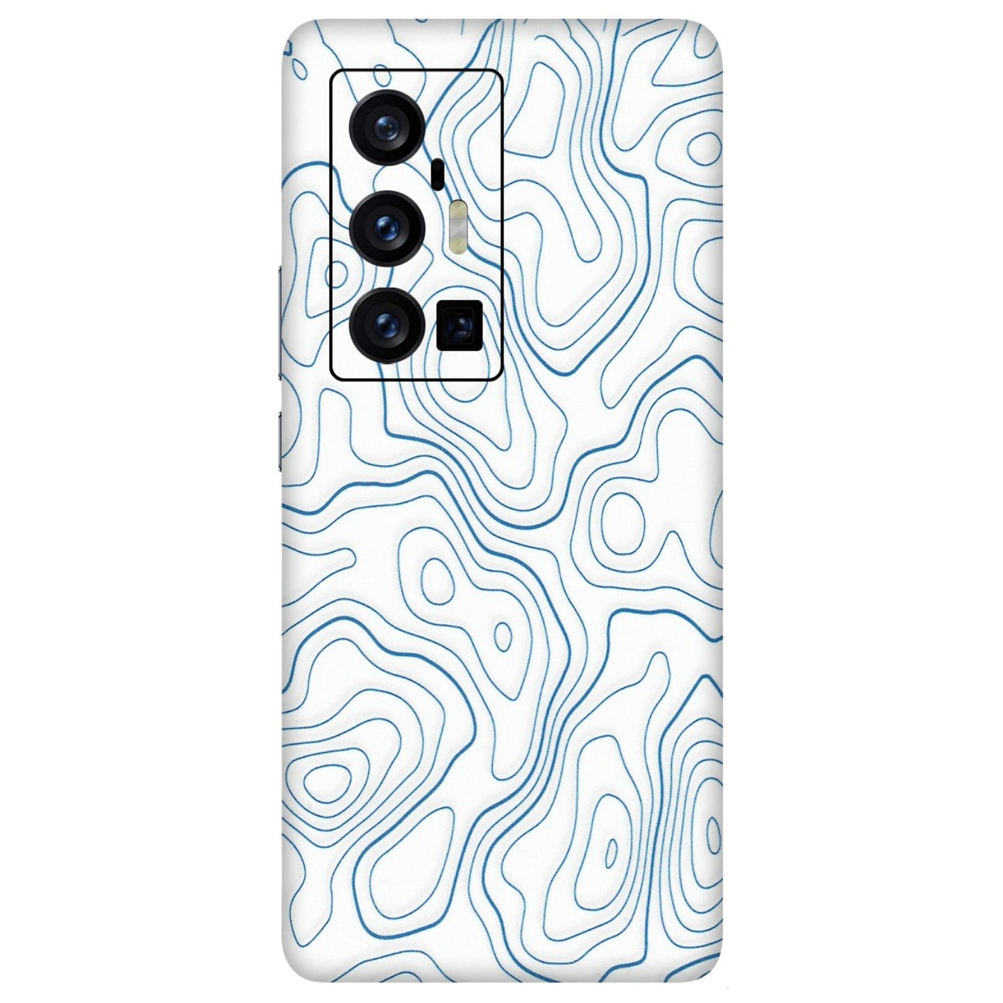 VIVO Z/V/X/T/U/S Series Phone Skins (All Models) - Blue And White Swirls - Matte Finish (M-139) Vivo X70 Pro Plus (5G)