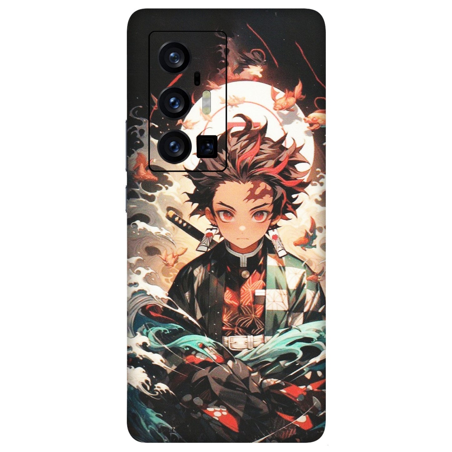 VIVO Z/V/X/T/U/S Series Phone Skins (All Models) - Tanjiro Demon Slayer Anime - Matte Finish (M-158) Vivo X70 Pro Plus (5G)