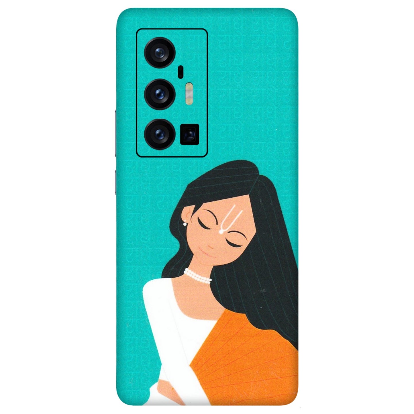 VIVO Z/V/X/T/U/S Series Phone Skins (All Models) - Radhe Radhe With Hindu Symbol - Matte Finish (M-164) Vivo X70 Pro Plus (5G)