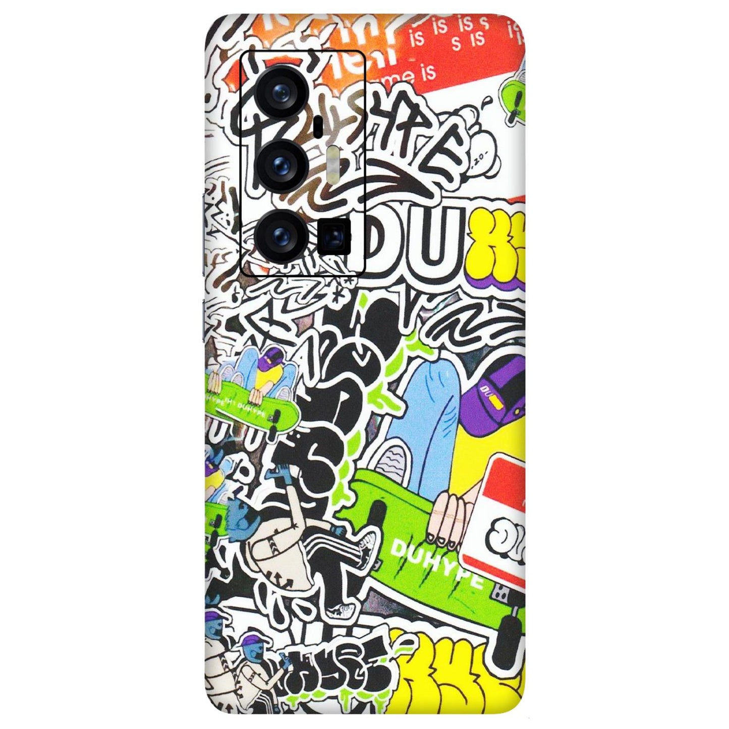 VIVO Z/V/X/T/U/S Series Phone Skins (All Models) - Dope Graffiti - Matte Finish (M-61) Vivo X70 Pro Plus (5G)