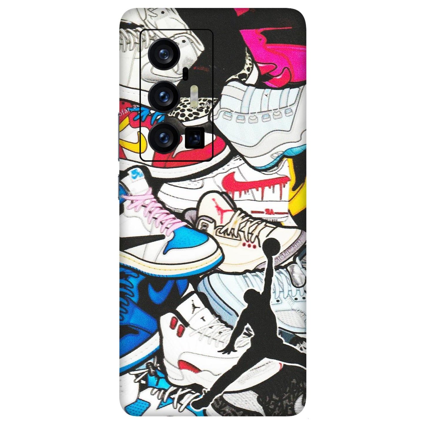 VIVO Z/V/X/T/U/S Series Phone Skins (All Models) - Jordan Sneakers Fan - Matte Finish (M-80) Vivo X70 Pro Plus (5G)