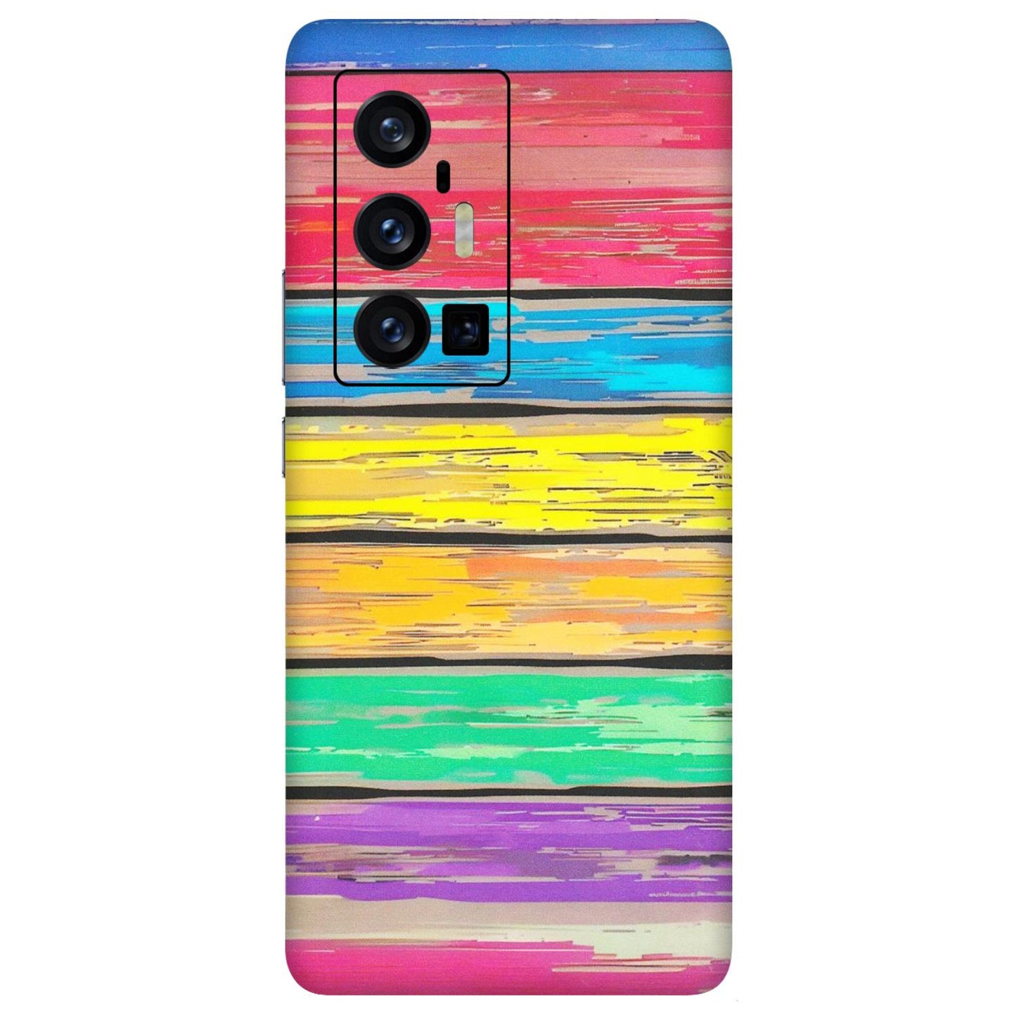 VIVO Z/V/X/T/U/S Series Phone Skins (All Models) - Multi Colour Wooden Wall - Matte Finish (M-96) Vivo X70 Pro Plus (5G)