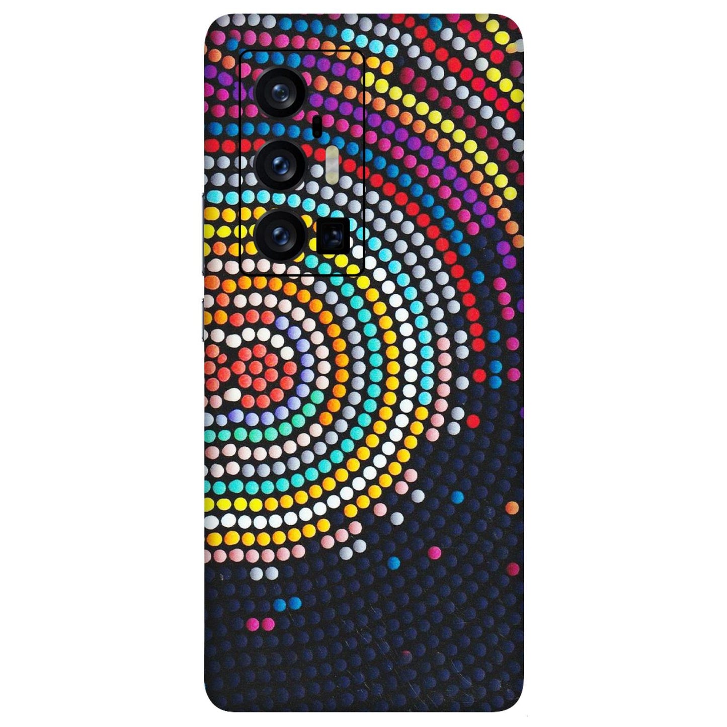 VIVO Z/V/X/T/U/S Series Phone Skins (All Models) - Rainbow Dot Mandala - Matte Finish (M-97) Vivo X70 Pro Plus (5G)