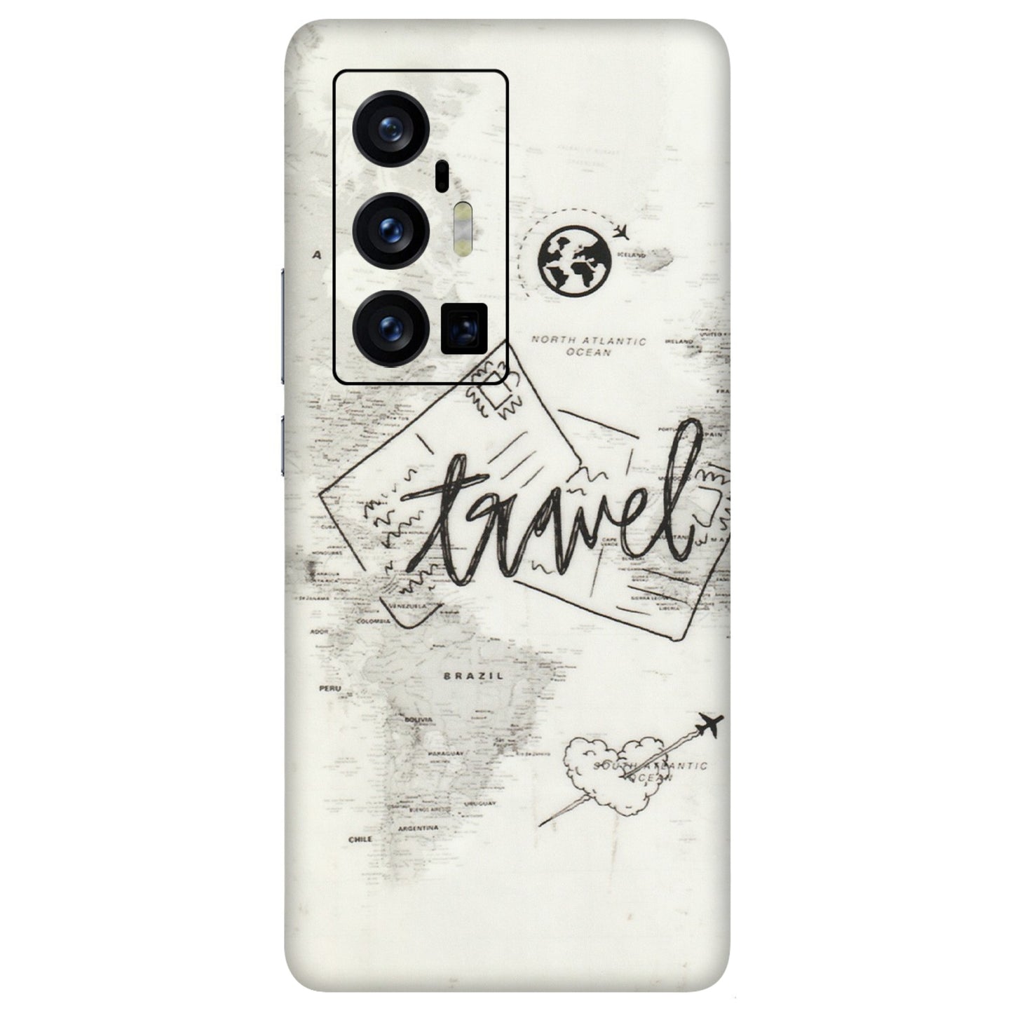 VIVO Z/V/X/T/U/S Series Phone Skins (All Models) - Travel Ticket - Transparent Finish (T-06) Vivo X70 Pro Plus (5G)