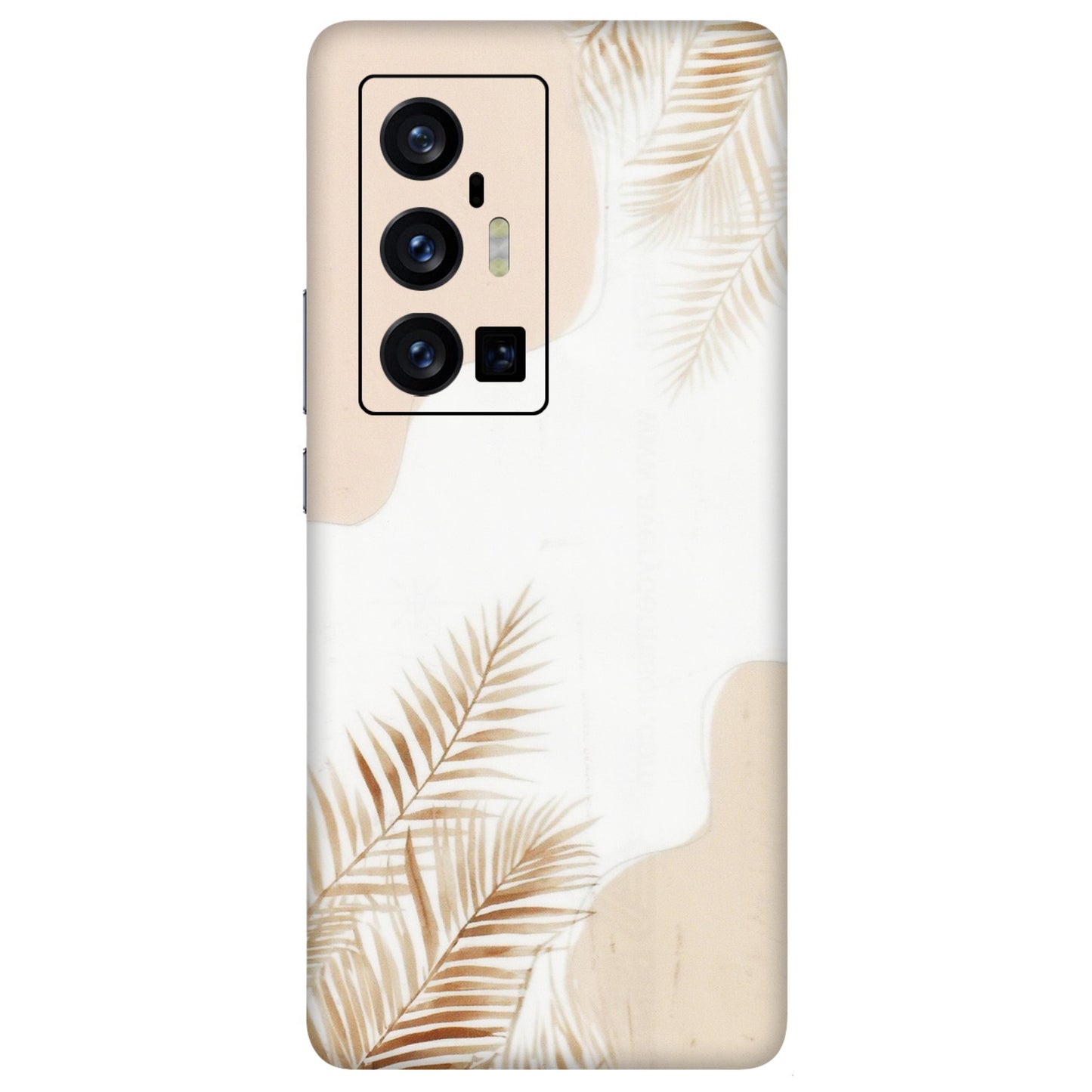 VIVO Z/V/X/T/U/S Series Phone Skins (All Models) - Gold Petals Abstract - Transparent Finish (T-08) Vivo X70 Pro Plus (5G)