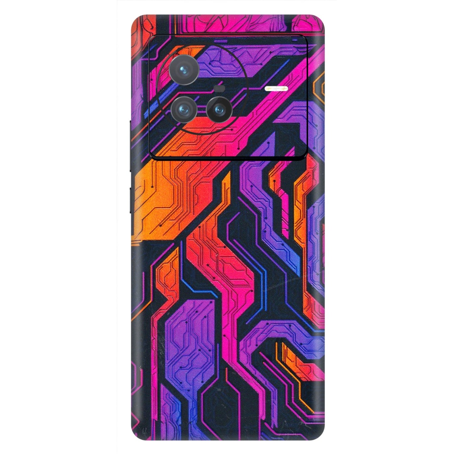 VIVO Z/V/X/T/U/S Series Phone Skins (All Models) - Tech Circuits Futuristic - 3D Embossed Finish (L-07) Vivo X80 (5G)