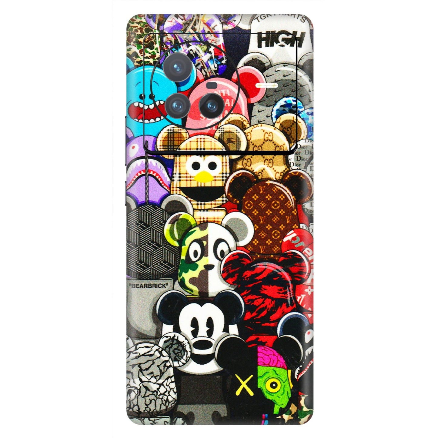 VIVO Z/V/X/T/U/S Series Phone Skins (All Models) - More Mickey Mouses - 3D Embossed Finish (L-118) Vivo X80 (5G)