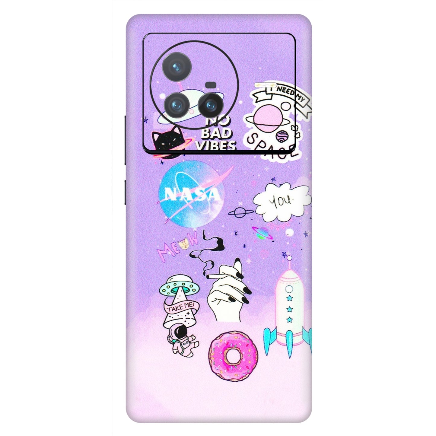 VIVO Z/V/X/T/U/S Series Phone Skins (All Models) - I Need My Nasa Skin - 3D Embossed Finish (L-149) Vivo X80 (5G)