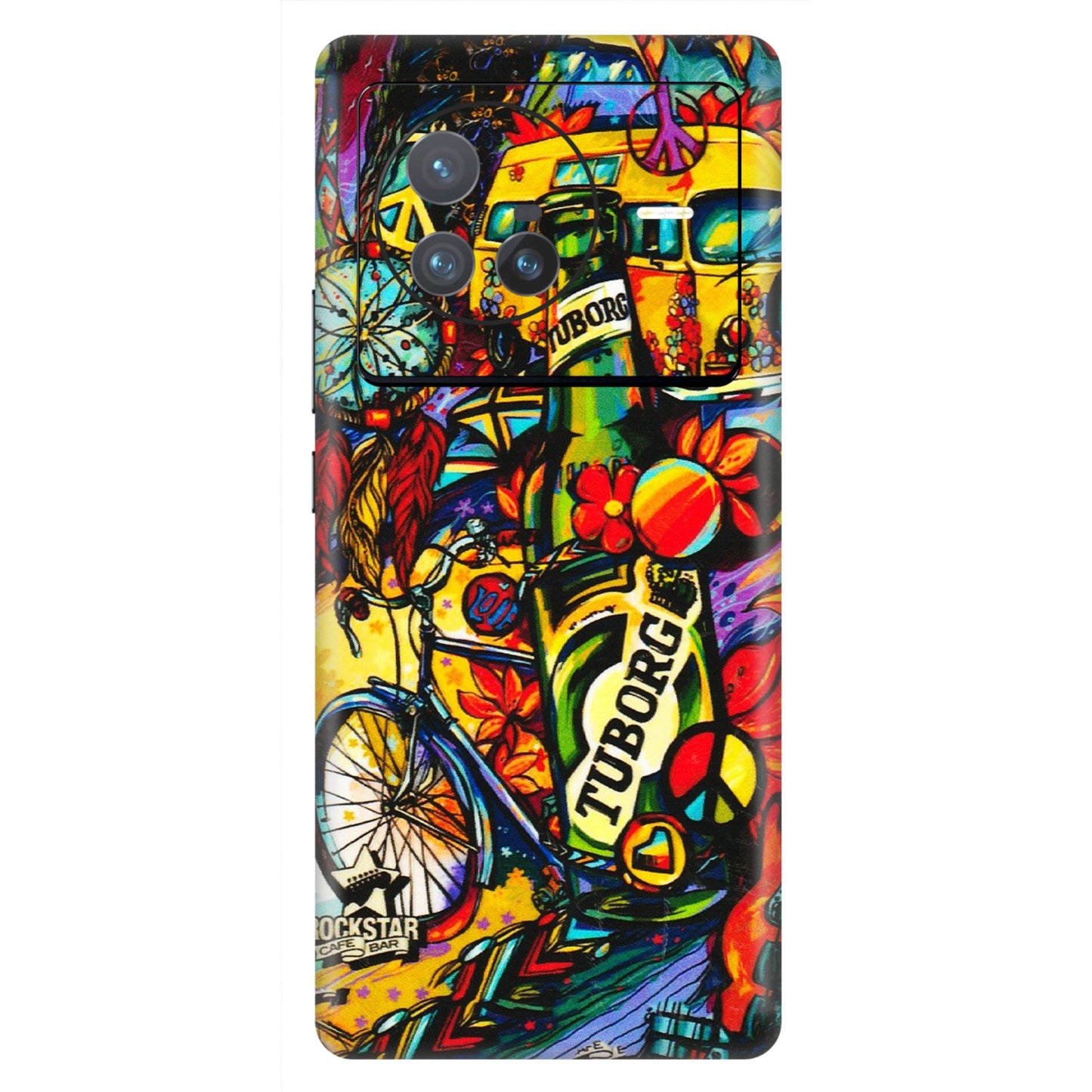 VIVO Z/V/X/T/U/S Series Phone Skins (All Models) - Cool Beer Bottle - 3D Embossed Finish (L-193) Vivo X80 (5G)