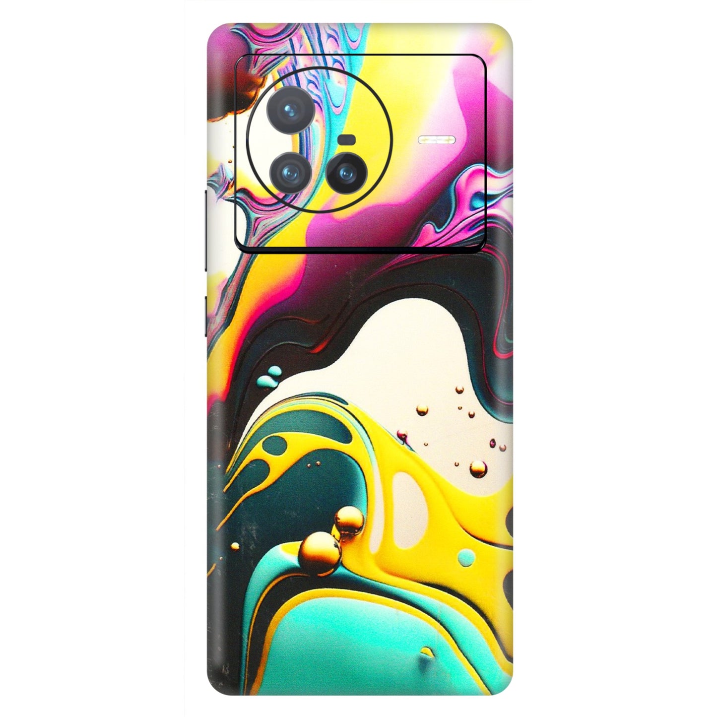 VIVO Z/V/X/T/U/S Series Phone Skins (All Models) - Multicolor Abstract pattern - 3D Embossed Finish (L-254) Vivo X80 (5G)