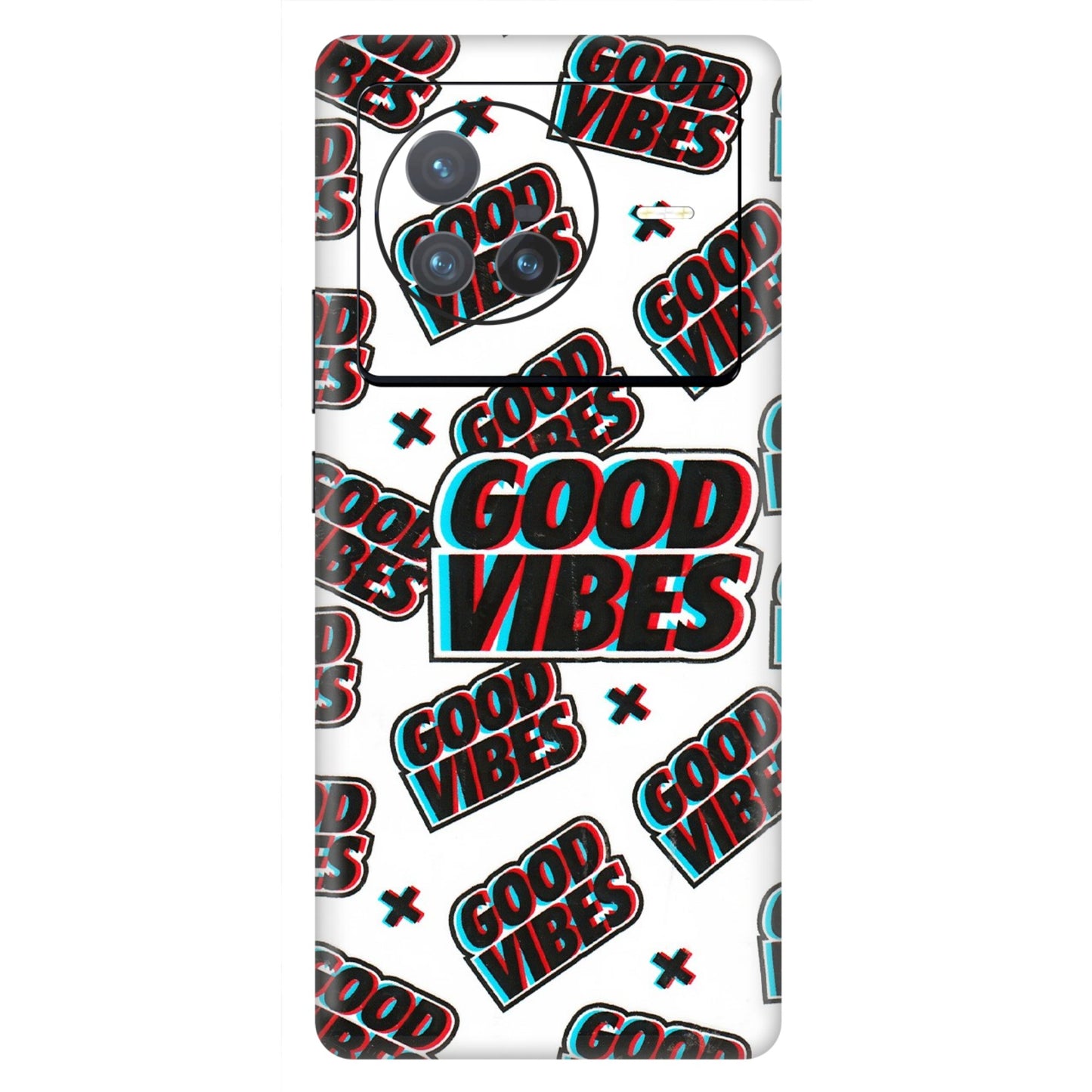 VIVO Z/V/X/T/U/S Series Phone Skins (All Models) - Good Vibes - 3D Embossed Finish (L-282) Vivo X80 (5G)