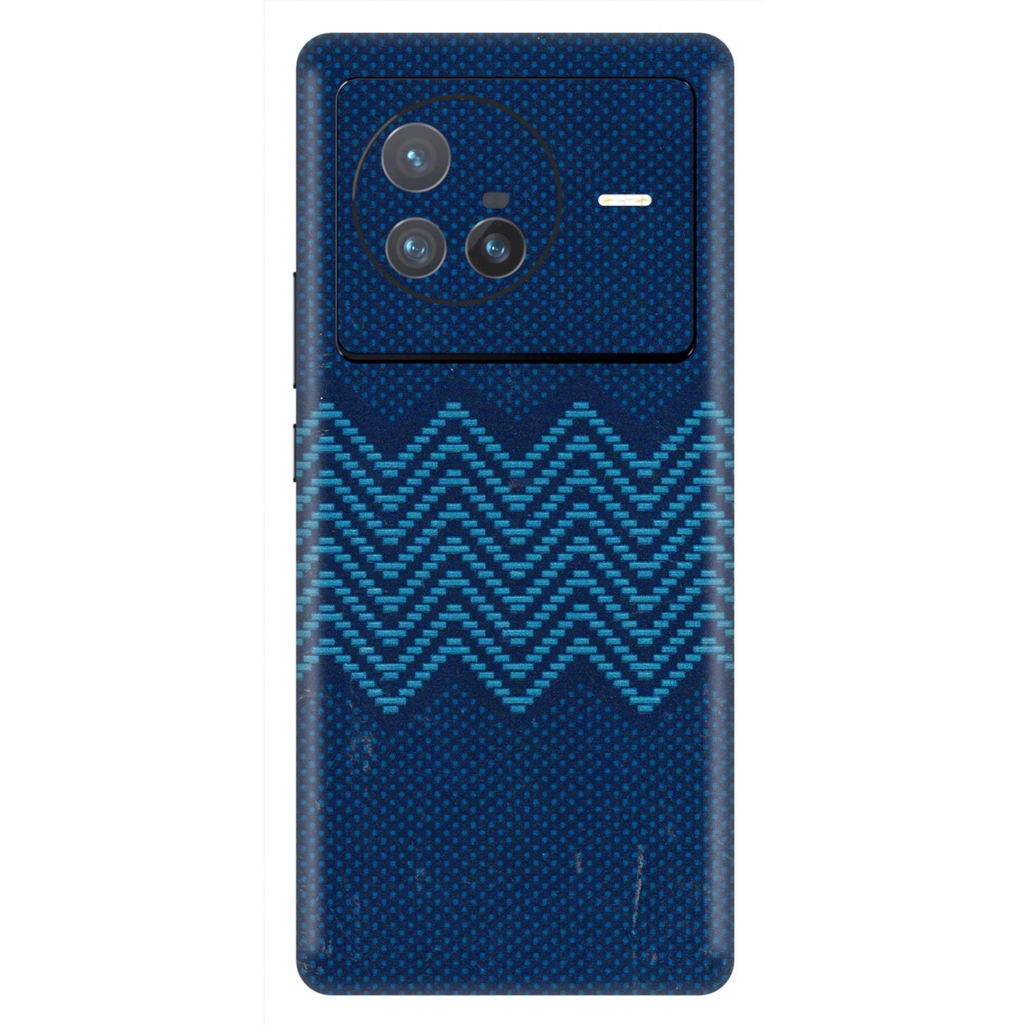 VIVO Z/V/X/T/U/S Series Phone Skins (All Models) - Blue Sober Waves - 3D Embossed Finish (L-306) Vivo X80 (5G)