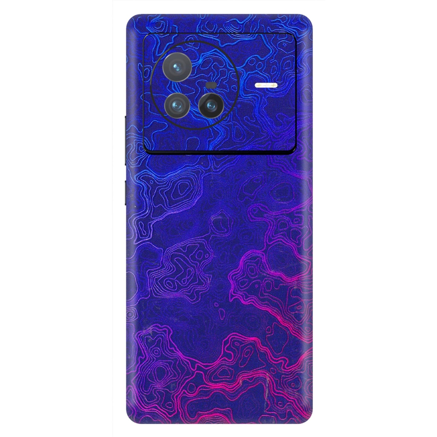 VIVO Z/V/X/T/U/S Series Phone Skins (All Models) - Purple Ripples Swirl - 3D Embossed Finish (L-314) Vivo X80 (5G)