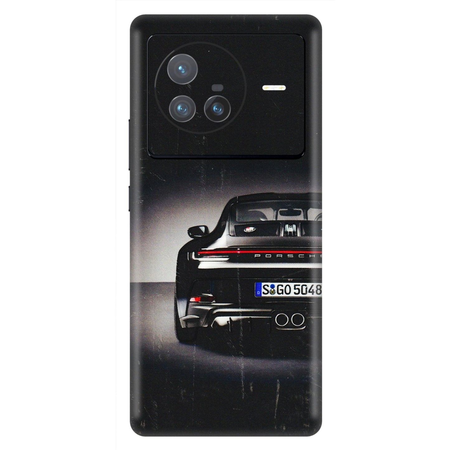 VIVO Z/V/X/T/U/S Series Phone Skins (All Models) - New Black Porsche GT3 - 3D Embossed Finish (L-327) Vivo X80 (5G)