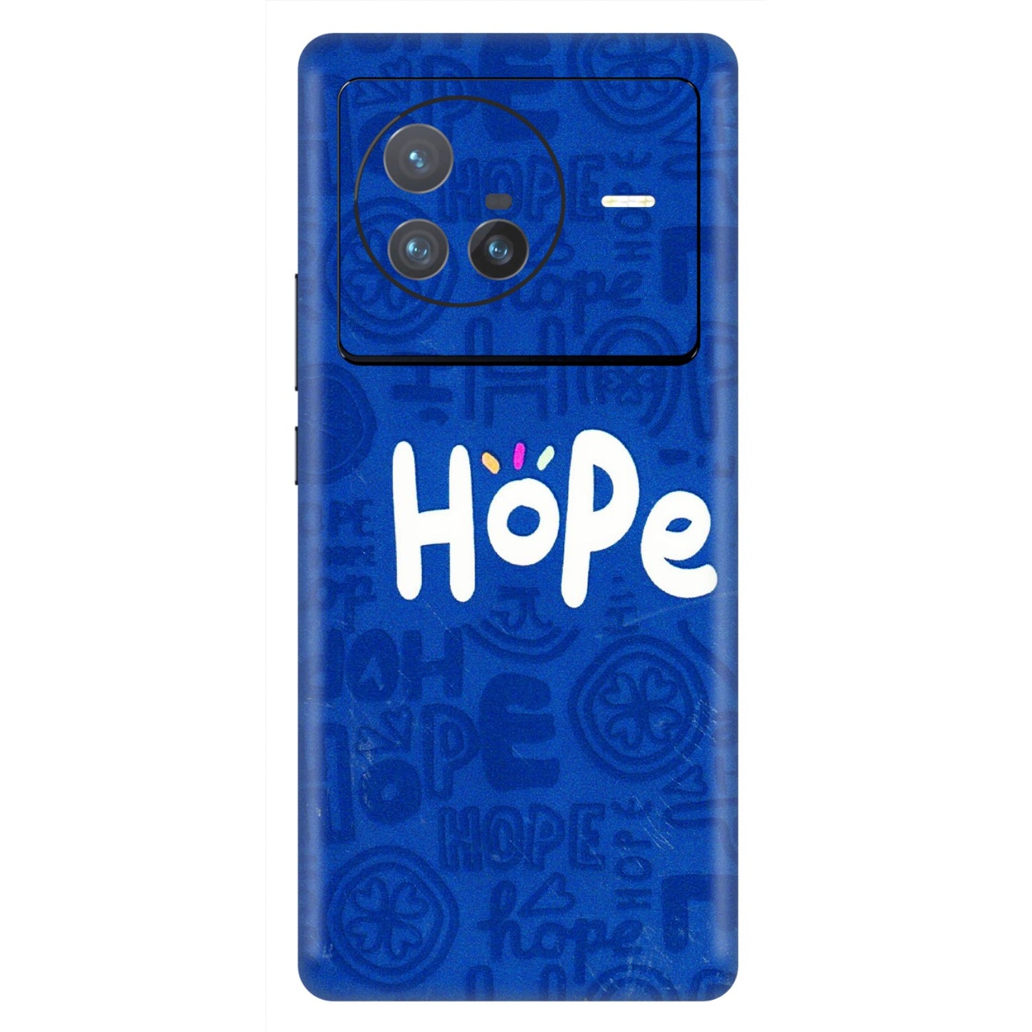 VIVO Z/V/X/T/U/S Series Phone Skins (All Models) - Hope Doodles Blue - 3D Embossed Finish (L-43) Vivo X80 (5G)