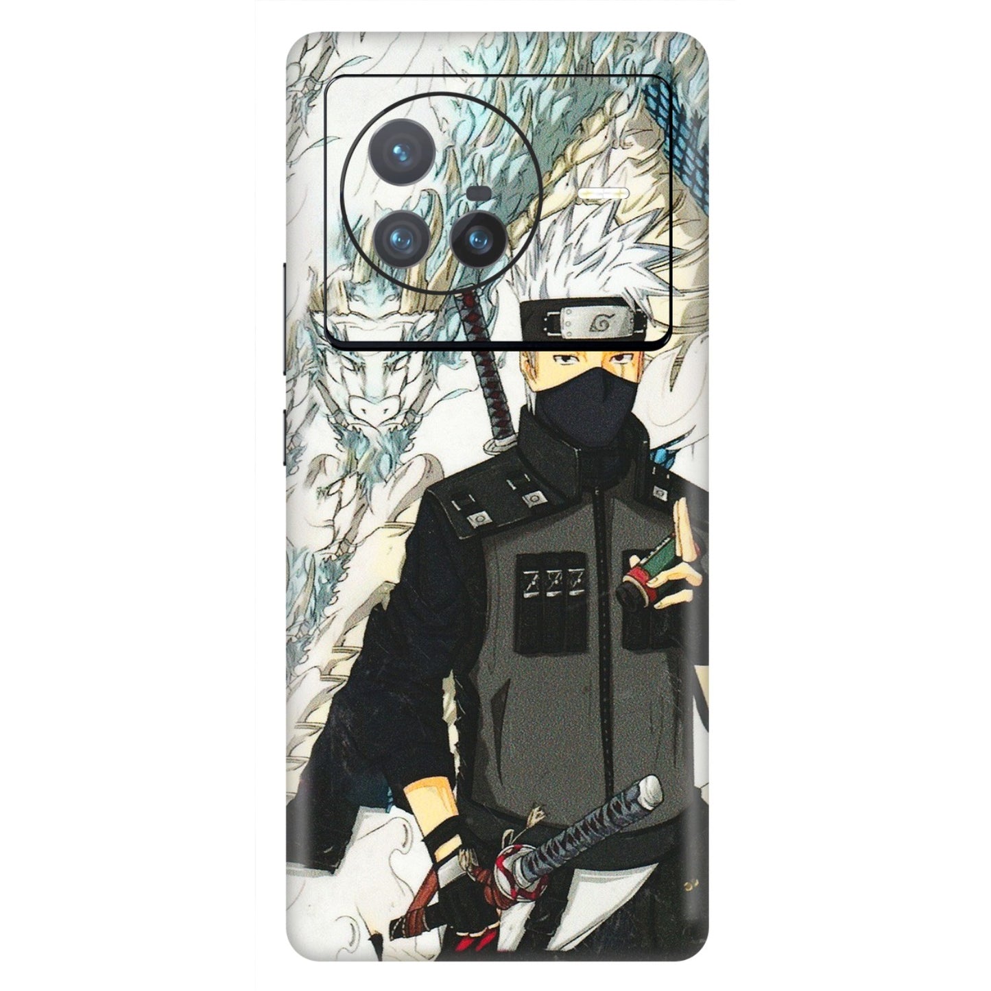 VIVO Z/V/X/T/U/S Series Phone Skins (All Models) - Kakashi Hatake Naruto Anime - 3D Embossed Finish (L-46) Vivo X80 (5G)