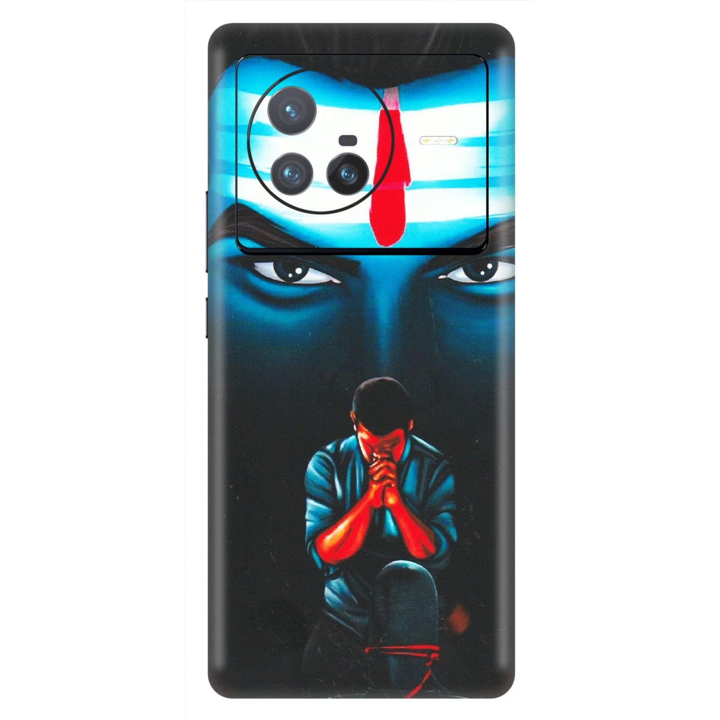VIVO Z/V/X/T/U/S Series Phone Skins (All Models) - Mahakal Bhakt - Matte Finish (M-112) Vivo X80 (5G)