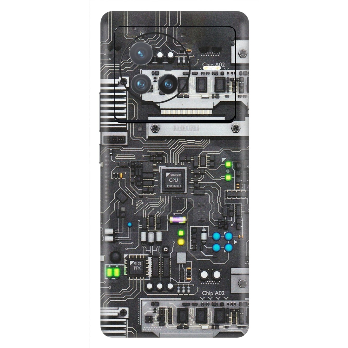 VIVO Z/V/X/T/U/S Series Phone Skins (All Models) - Motherboard Internals - Matte Finish (M-135) Vivo X80 (5G)