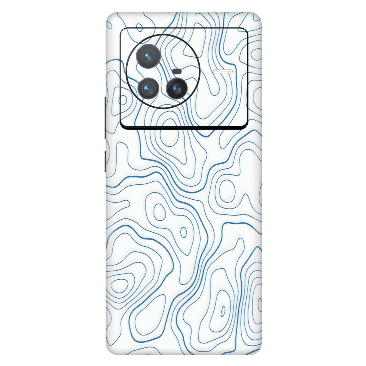 VIVO Z/V/X/T/U/S Series Phone Skins (All Models) - Blue And White Swirls - Matte Finish (M-139) Vivo X80 (5G)