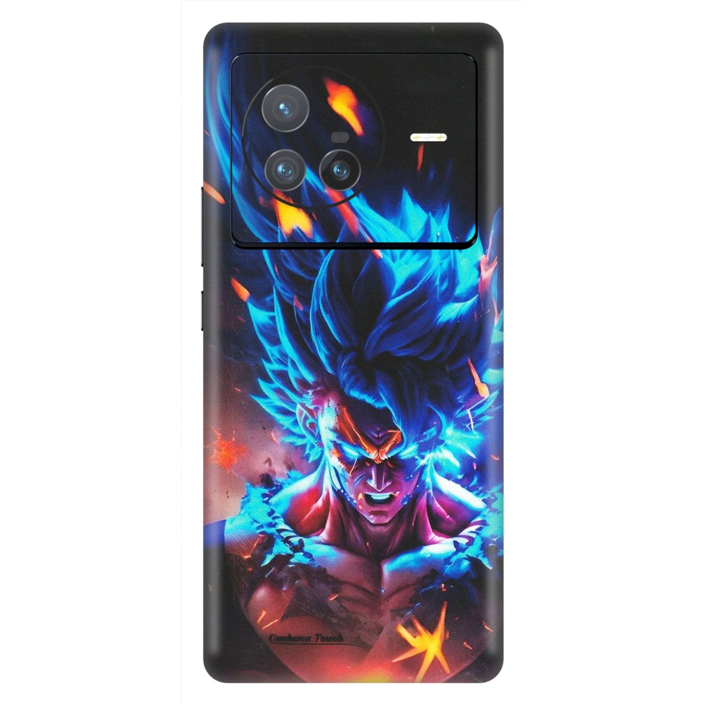 VIVO Z/V/X/T/U/S Series Phone Skins (All Models) - Angry Goku Dragon Ball Anime - Matte Finish (M-150) Vivo X80 (5G)