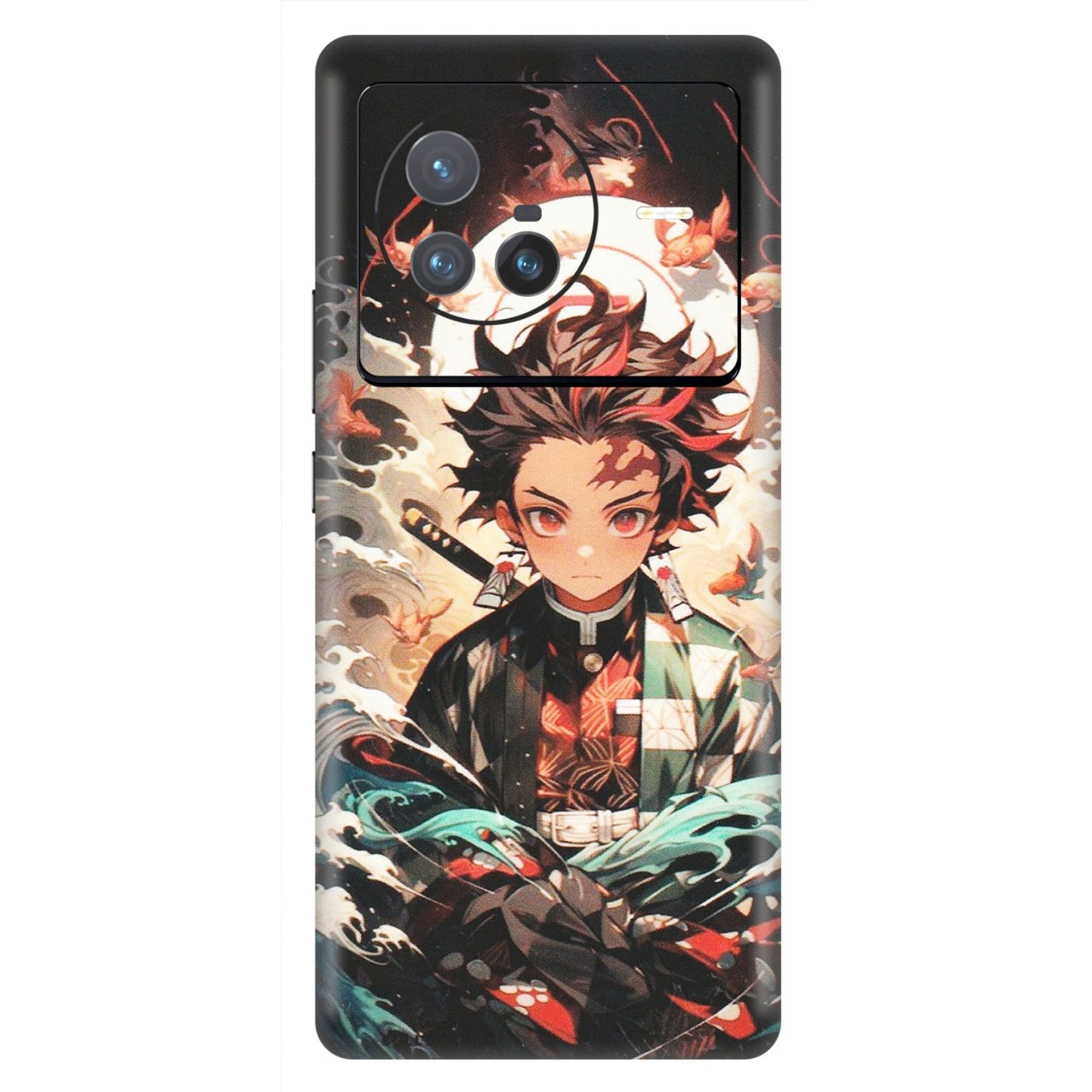 VIVO Z/V/X/T/U/S Series Phone Skins (All Models) - Tanjiro Demon Slayer Anime - Matte Finish (M-158) Vivo X80 (5G)