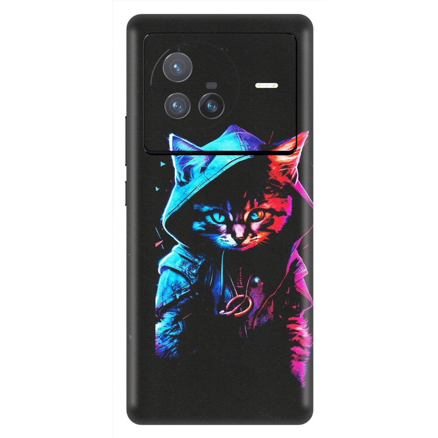 VIVO Z/V/X/T/U/S Series Phone Skins (All Models) - Cyberpunk Cat - Matte Finish (M-45) Vivo X80 (5G)