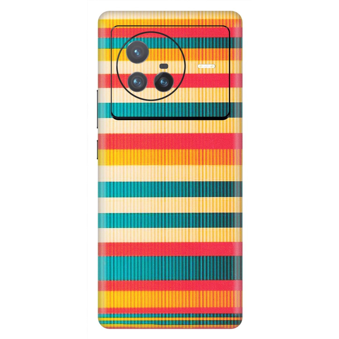 VIVO Z/V/X/T/U/S Series Phone Skins (All Models) - Colourful Stripes Soothing Effect - Matte Finish (M-86) Vivo X80 (5G)