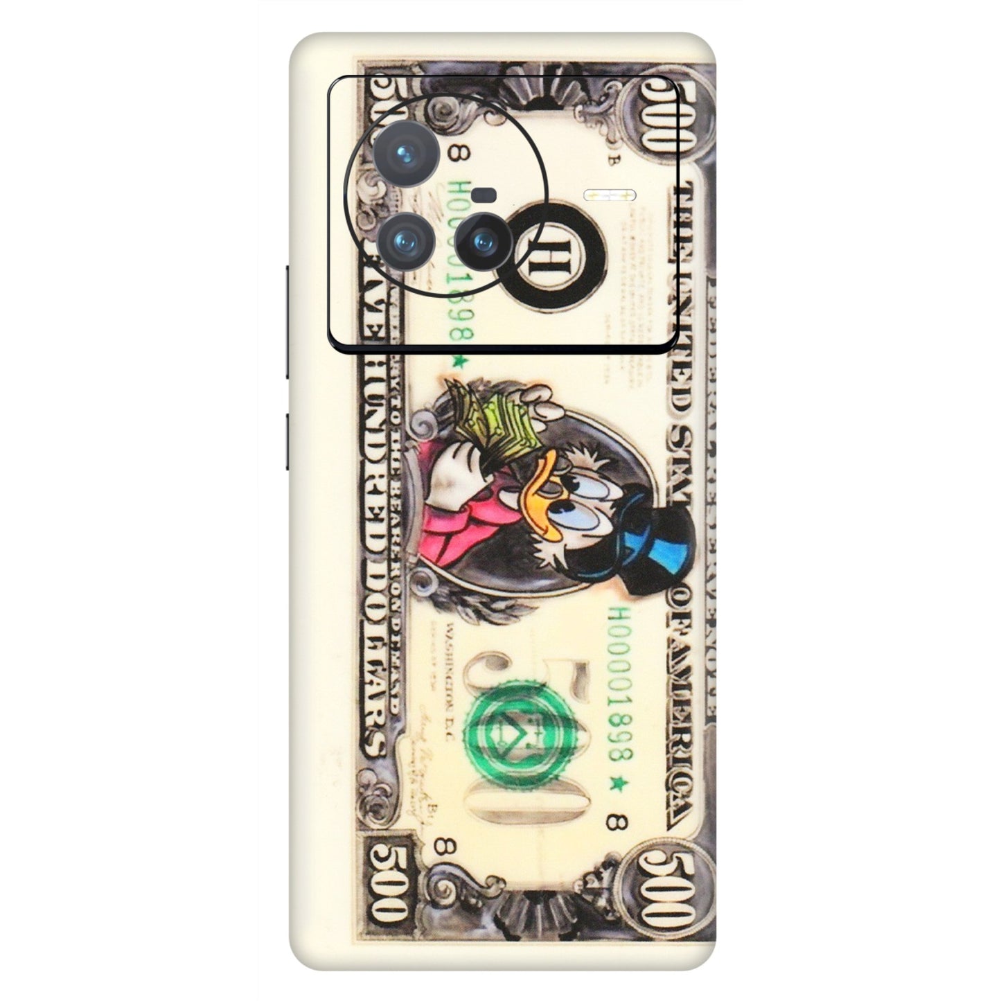 VIVO Z/V/X/T/U/S Series Phone Skins (All Models) - Five Hundred Dollar Duck - Transparent Finish (T-15) Vivo X80 (5G)