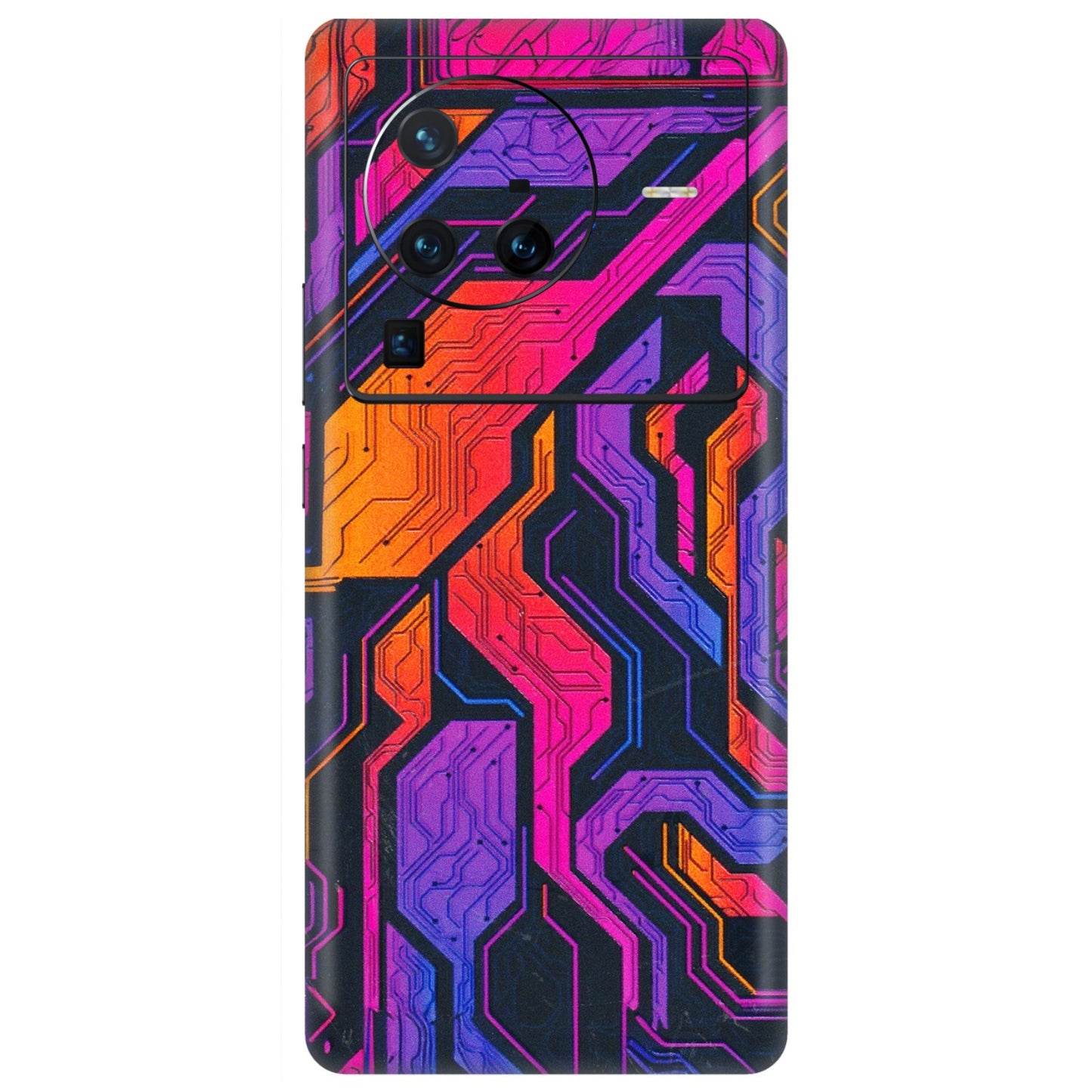 VIVO Z/V/X/T/U/S Series Phone Skins (All Models) - Tech Circuits Futuristic - 3D Embossed Finish (L-07) Vivo X80 Pro (5G)