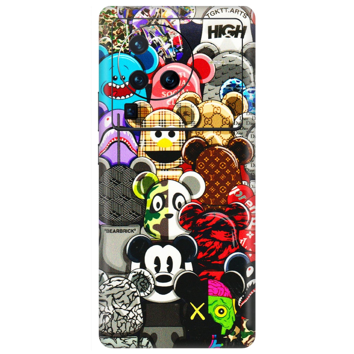 VIVO Z/V/X/T/U/S Series Phone Skins (All Models) - More Mickey Mouses - 3D Embossed Finish (L-118) Vivo X80 Pro (5G)