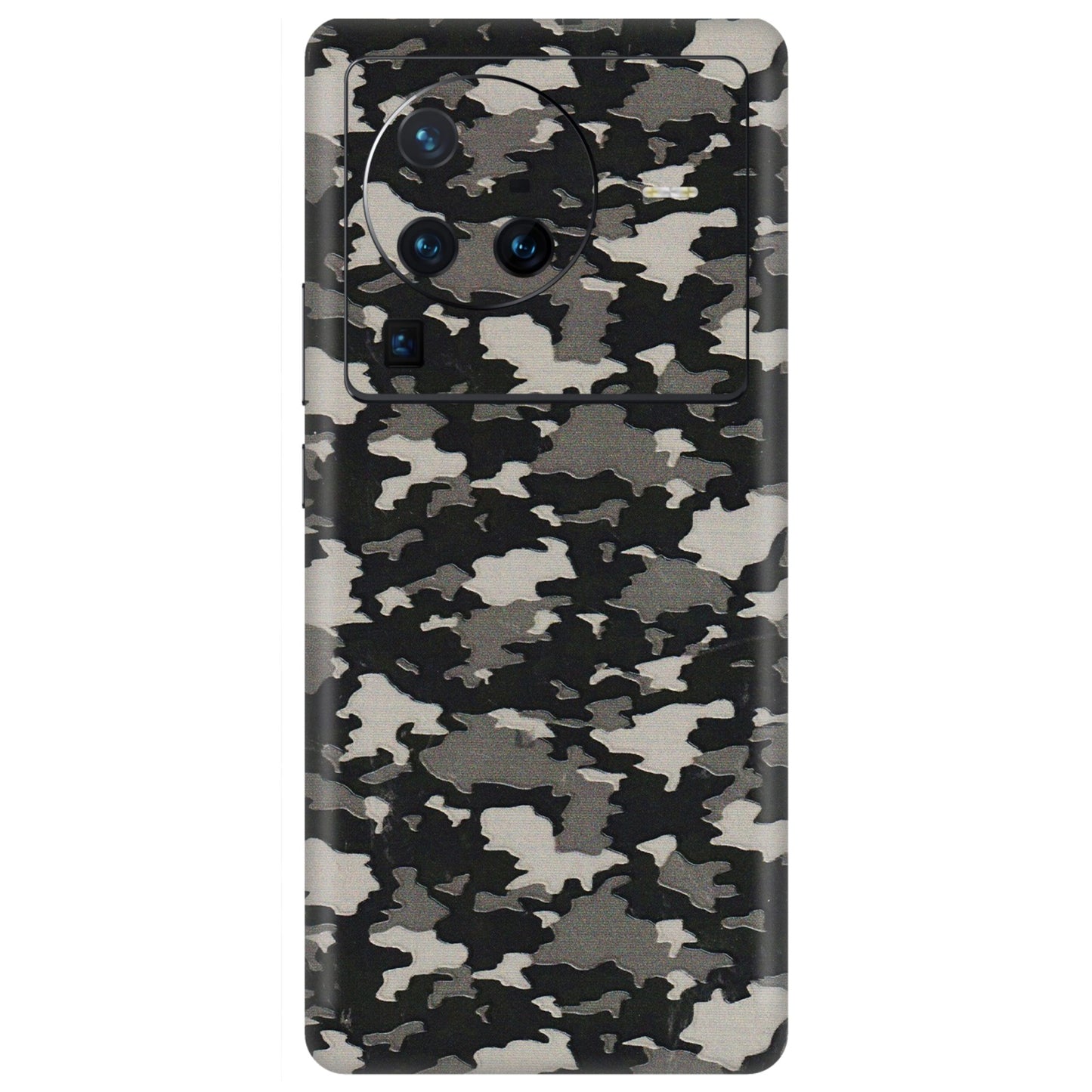 VIVO Z/V/X/T/U/S Series Phone Skins (All Models) - Black/Grey Camoflaunge - 3D Embossed Finish (L-142) Vivo X80 Pro (5G)