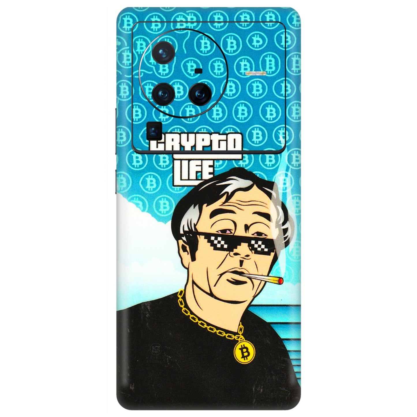 VIVO Z/V/X/T/U/S Series Phone Skins (All Models) - Crypto Thug Life - 3D Embossed Finish (L-179) Vivo X80 Pro (5G)