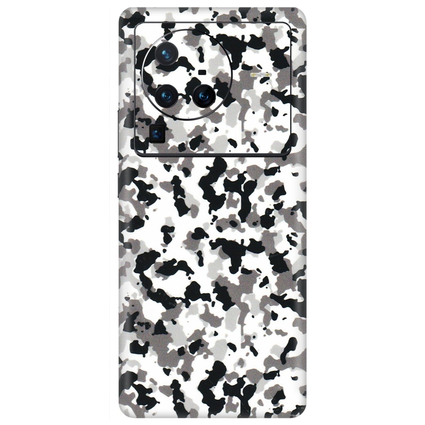 VIVO Z/V/X/T/U/S Series Phone Skins (All Models) - White Black Camouflage - 3D Embossed Finish (L-18) Vivo X80 Pro (5G)
