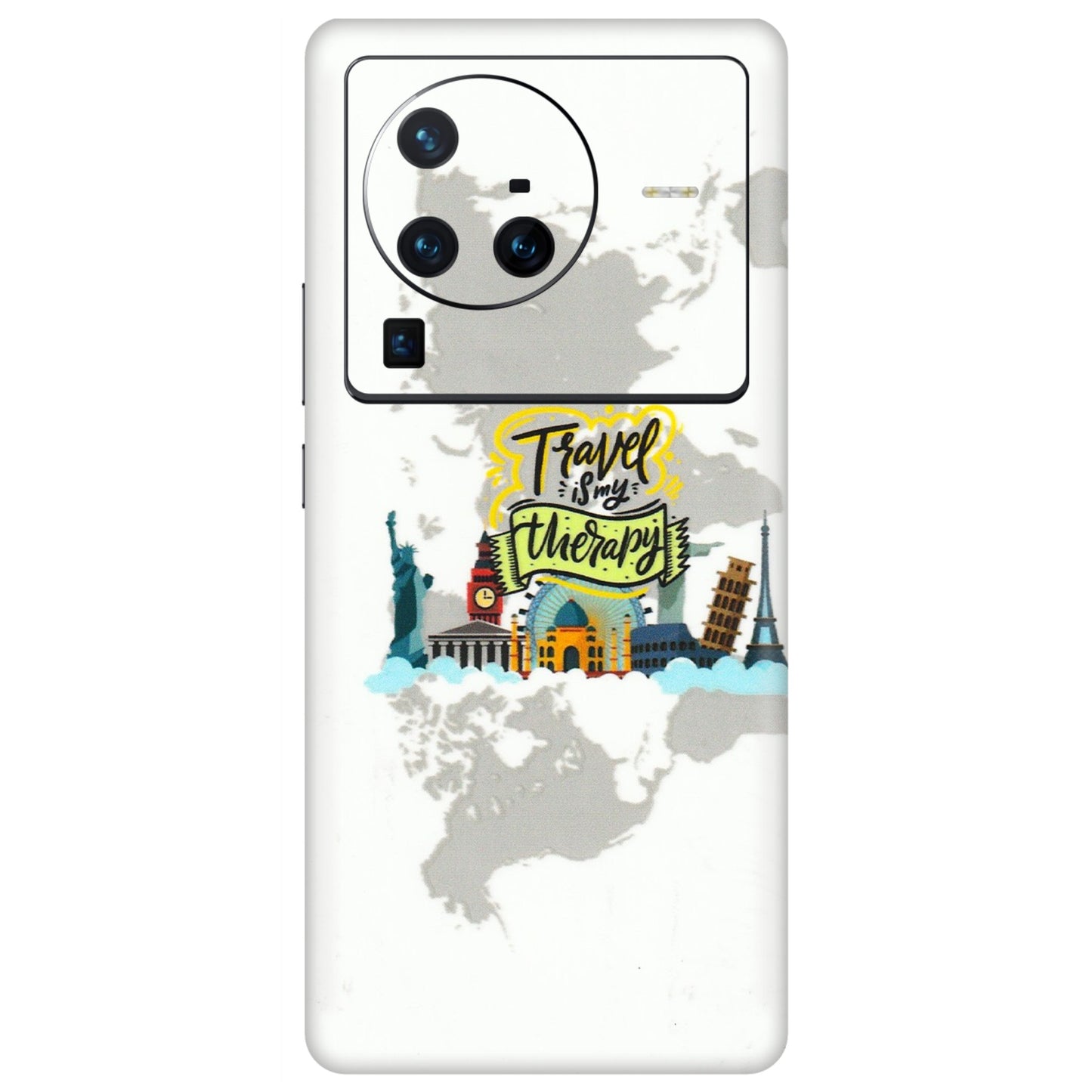 VIVO Z/V/X/T/U/S Series Phone Skins (All Models) - Travel Therapy - 3D Embossed Finish (L-199) Vivo X80 Pro (5G)