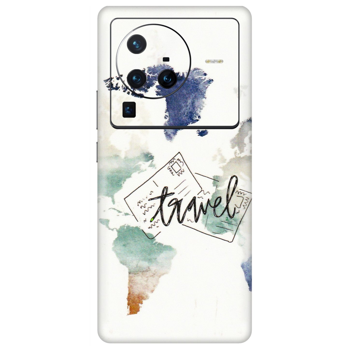 VIVO Z/V/X/T/U/S Series Phone Skins (All Models) - Travel The World - 3D Embossed Finish (L-232) Vivo X80 Pro (5G)