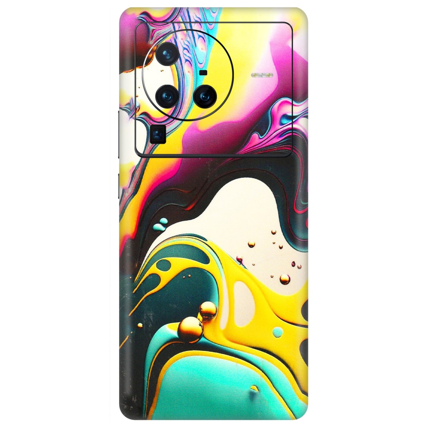 VIVO Z/V/X/T/U/S Series Phone Skins (All Models) - Multicolor Abstract pattern - 3D Embossed Finish (L-254) Vivo X80 Pro (5G)